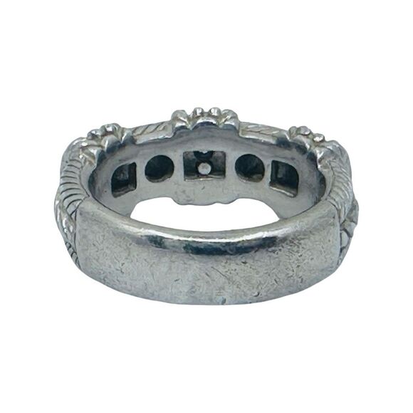 Judith Ripka 925 Sterling Silver Cubic Zirconia Ring Band - Size 6 - Picture 8 of 10
